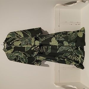 Zara Green Patterned Dress